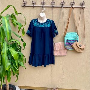 Embroidered dress from The Loft. Petite size extra small.